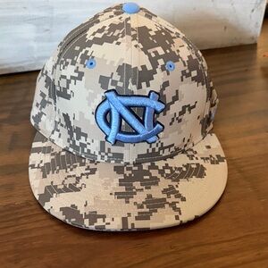 Camouflage Baseball Cap with Blue Logo